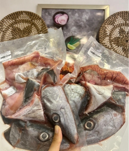 BỘ ĐẦU ĐUÔI CÁ THU rửa sạch